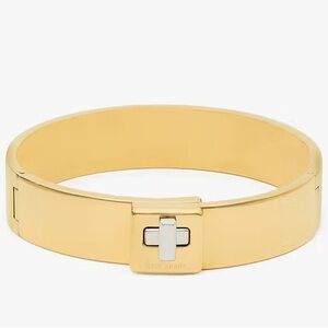 Kate Spade Phoebe Turnlock Two-Tone Bangle Bracelet